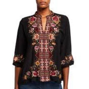 Johnny WAs Black Silk top